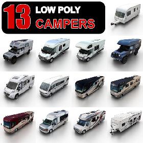 Low Poly Campers